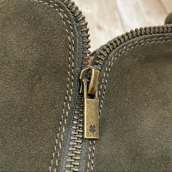 Lucky Brand “Bartalino” Olive Suede Leather Bootie - Picture 4 of 13
